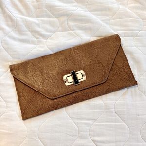 Snake Print Clutch